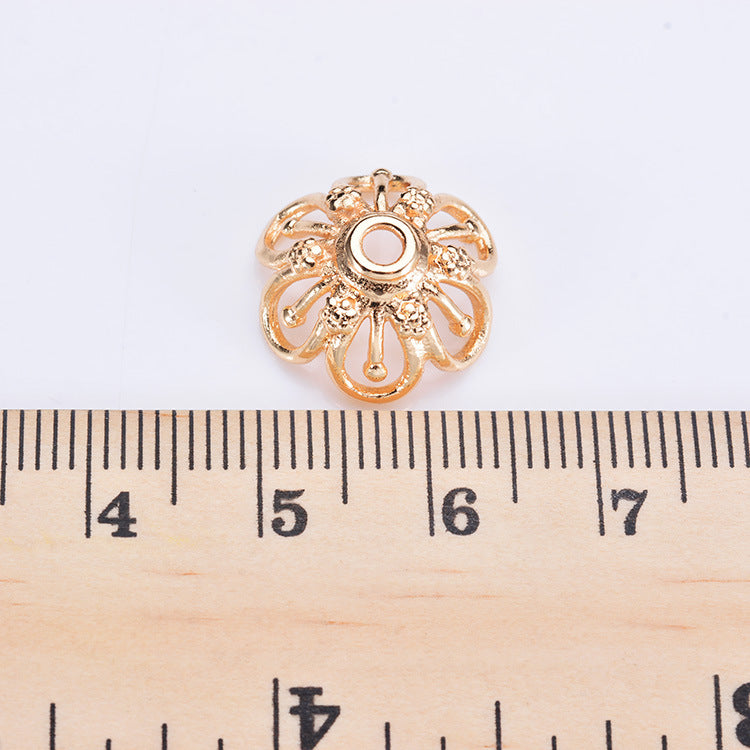 20 capuchons de perles florales, tasse 14K GF, entretoise de perles de charme