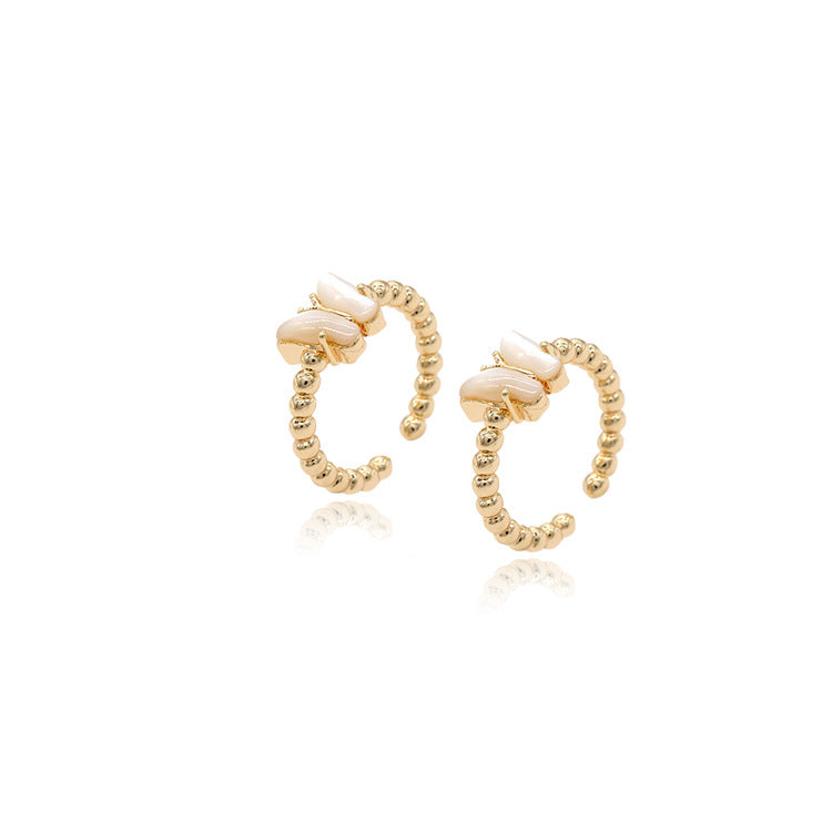 2 papillons en résine strass embelli pendentif à breloque bague de déclaration 14K GF