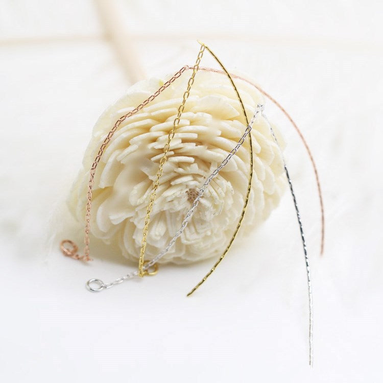 10 gebogene Stab-Kabelketten-Einfädler-Ohrringe, 14-karätige GF-Ohrringe