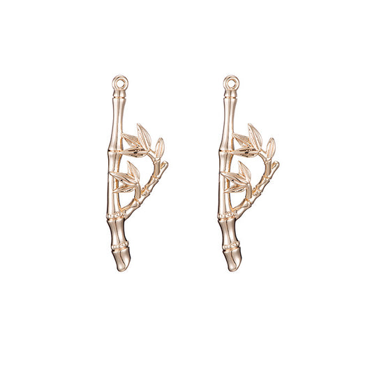 10 Bambuszweig-Charm-Anhänger 14K GF