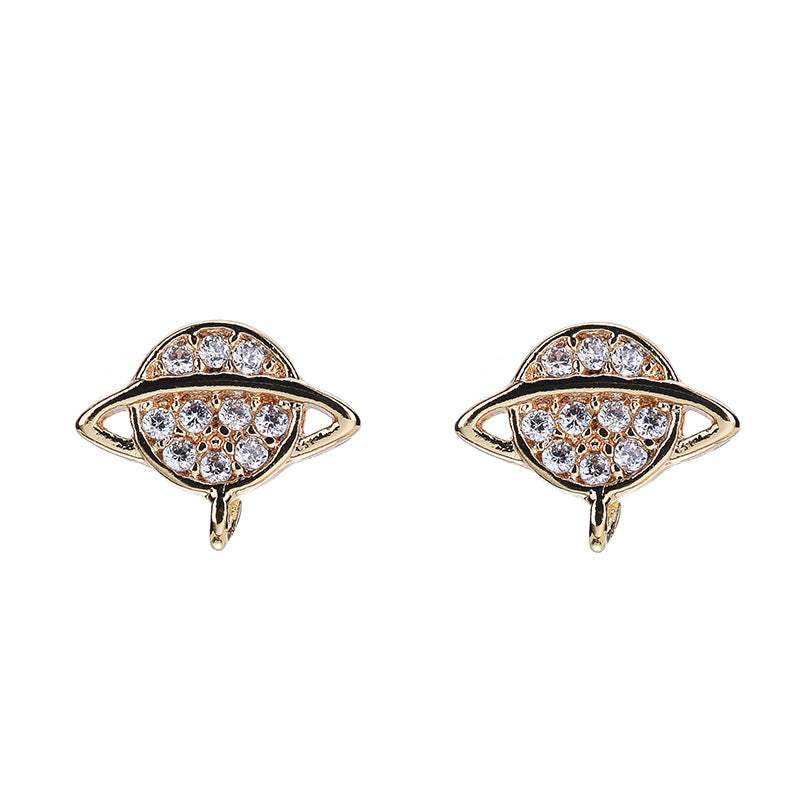 20 boucles d'oreilles Saturn avec boucle 14K GF ornées de strass