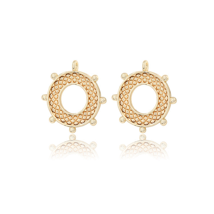 10 Pendentif de charme de gouvernail de barre 14K GF