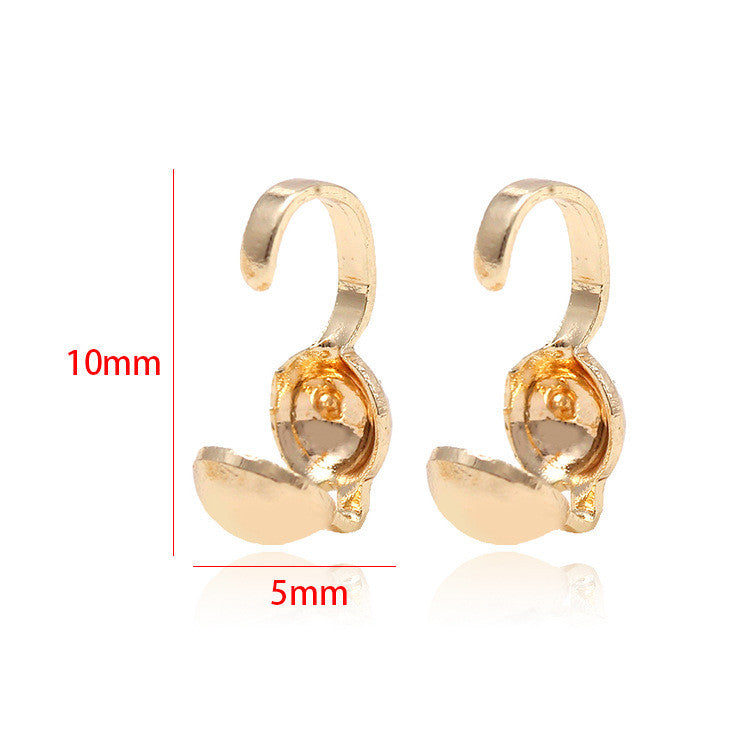 200 Perlen-Kettenendklemmen, Crimp-Clip-Verschluss, 14 K GF