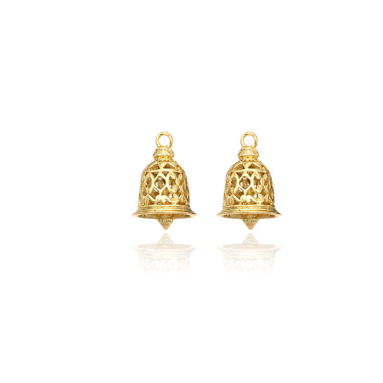 2 pendentifs à breloque cloche creuse 14K GF