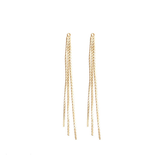 20 Schlangenketten-Quasten-Charm-Anhänger 14K GF