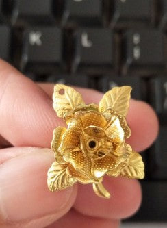 100 Filigree Floral Charm Openable Circle Ring 18KGP 6mm Round Nonporous Blank Base Gemstone Setting