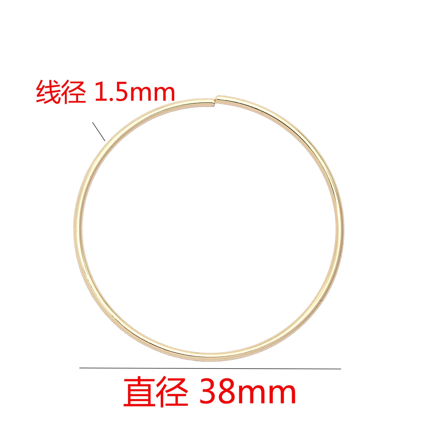 Connecteur d'anneaux GF 14K, 20 anneaux de saut à cercle ouvert