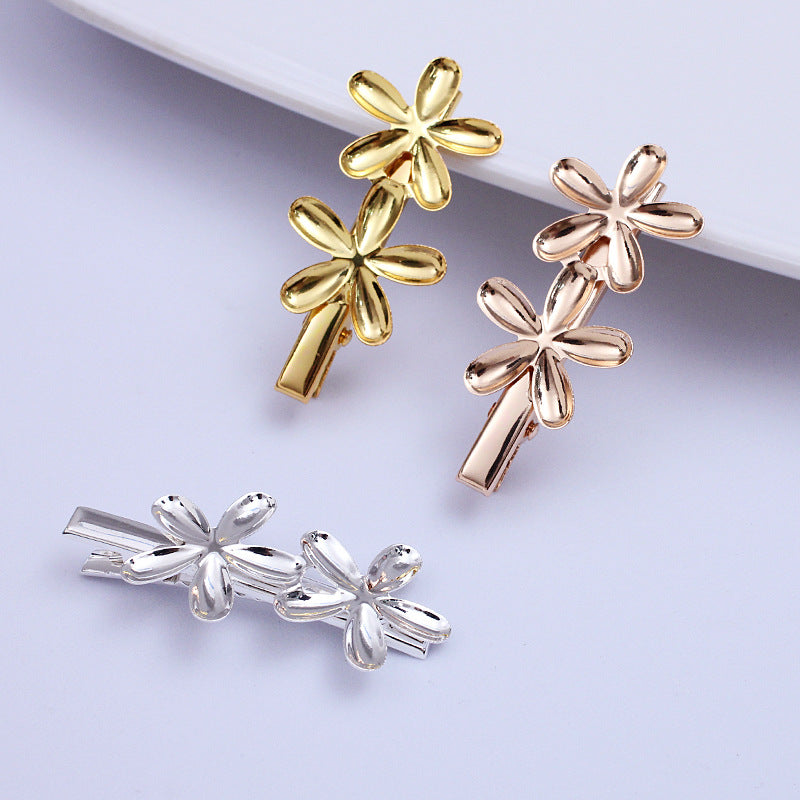 20 Glossy Multi Floral Charm Hairpin Hair Alligator Clip 18KGP