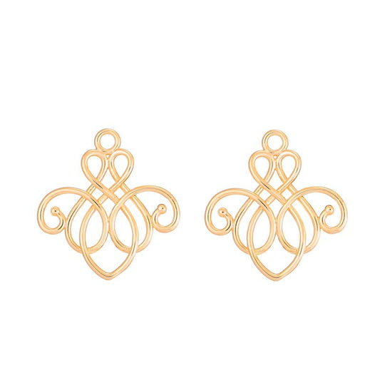 2 pendentifs à breloques à nœud celtique creux 14K GF