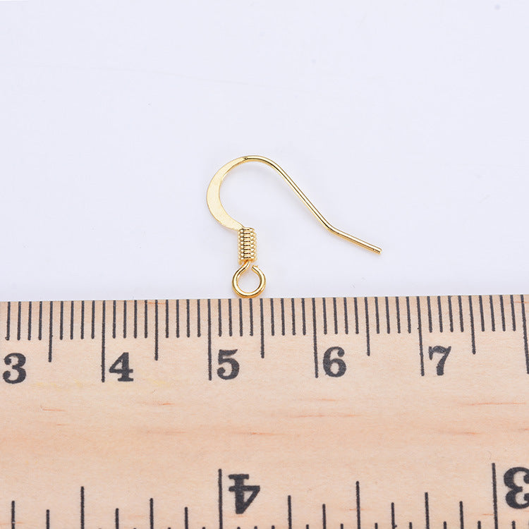 100 boucles d'oreilles à crochet à ressort uni Earing14K GF