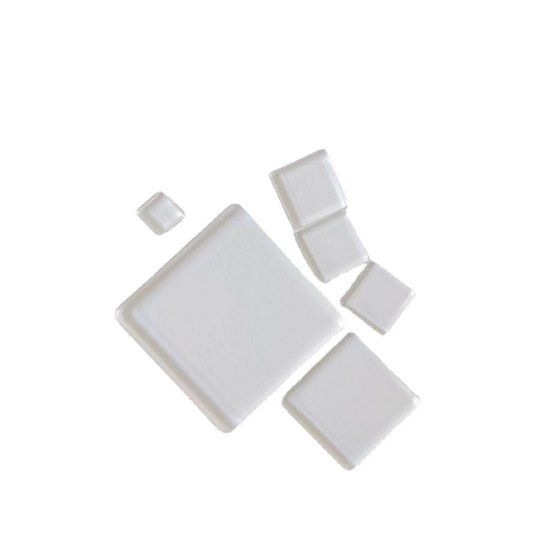 Bulk 50 quadratische Klarglas-Cabochons mit doppelter, flacher, transparenter Vergrößerung, 8 mm, 10 mm, 12 mm, 14 mm, 15 mm, 16 mm, 18 mm, 20 mm, 25 mm, 30 mm, 38 mm