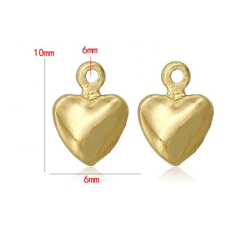 20 pendentif à breloque petit cœur 14K GF goutte d'extrémité de chaîne étendue