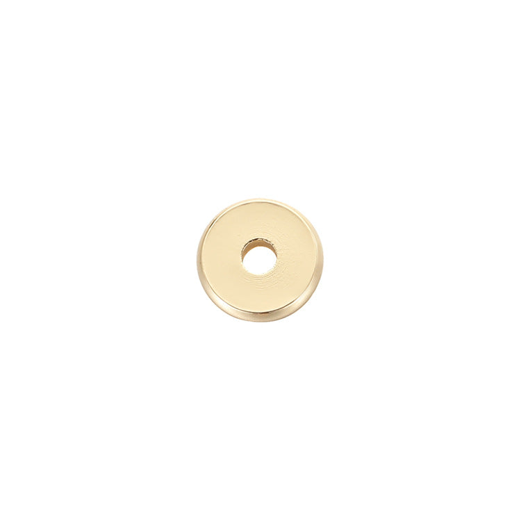 10 flache Roundelle Bead Charm 14K GF Beadwork Spacer