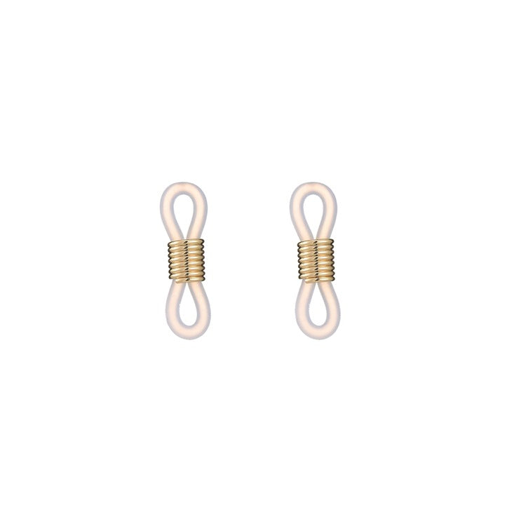10 connecteurs Infinity en Silicone, Gel de silice, verrouillage antidérapant souple, lien à Double boucle, lunettes sans allergie, chaîne de cou plus sûre 14K GF