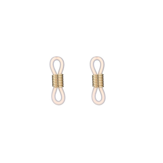 10 connecteurs Infinity en Silicone, Gel de silice, verrouillage antidérapant souple, lien à Double boucle, lunettes sans allergie, chaîne de cou plus sûre 14K GF