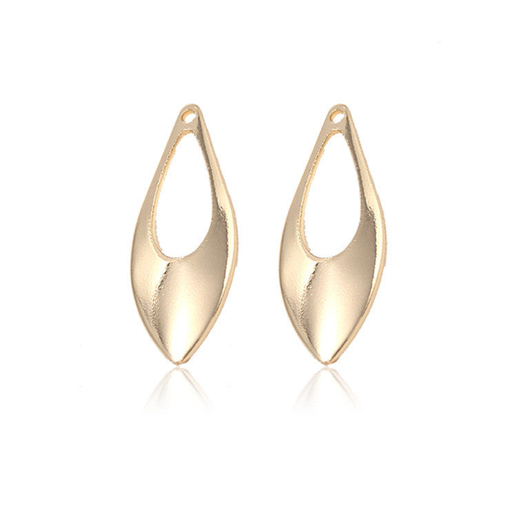 20 Tiny Curved Waterdrop Piece Charm Pendant 14K GF