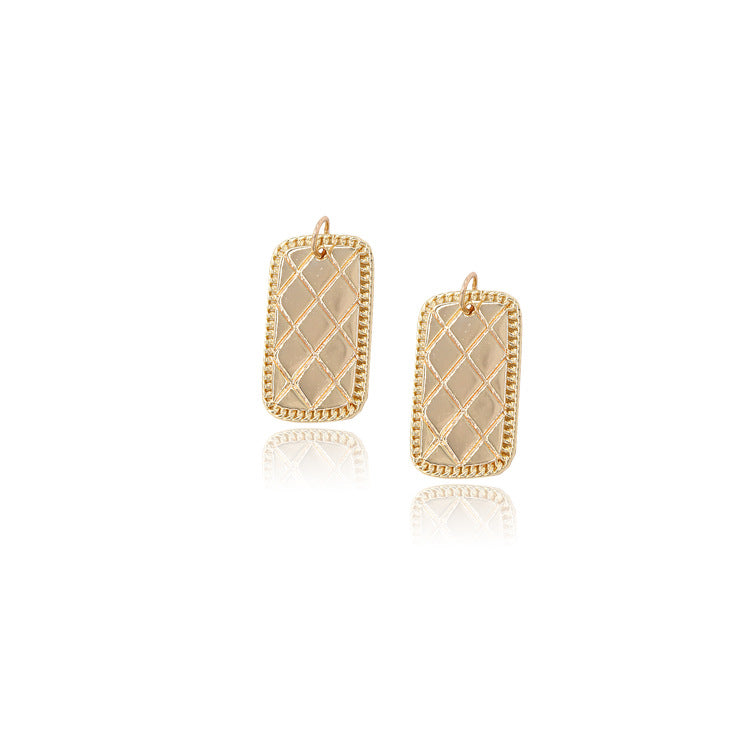 2 pendentifs à breloques carrés rectangulaires 14K GF