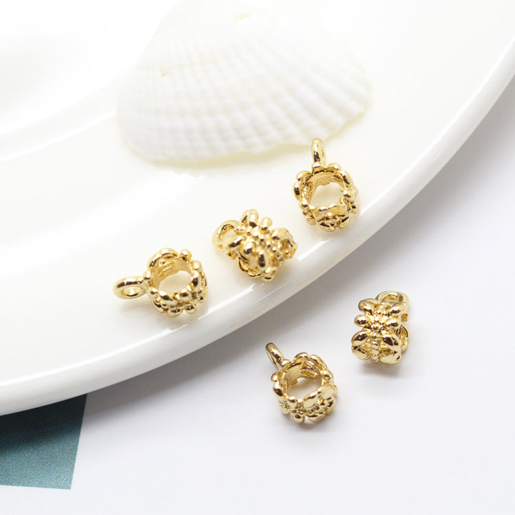 30 Pendentif à breloque tuyau floral 14K GF