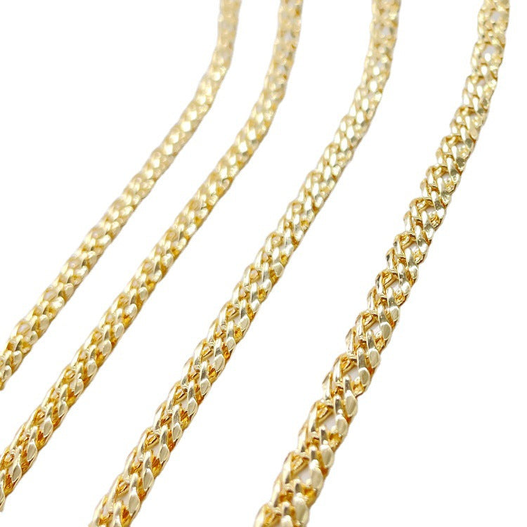 2 Meters Flat Curved Link Cable Chain 14K GF