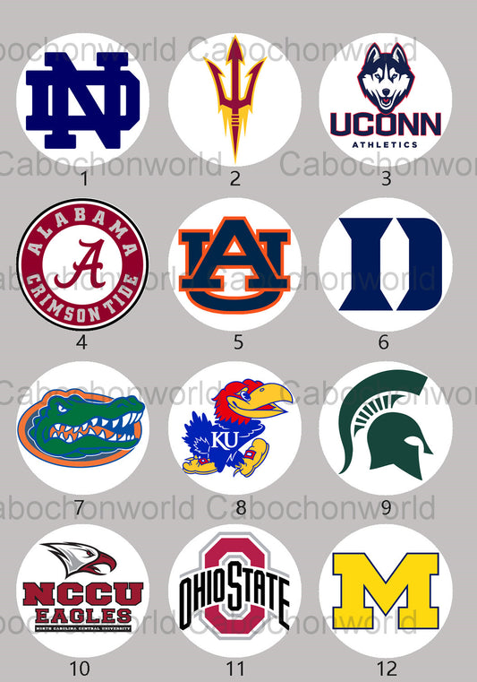 Collection de cabochons avec logo de l'équipe NCAA CW0611