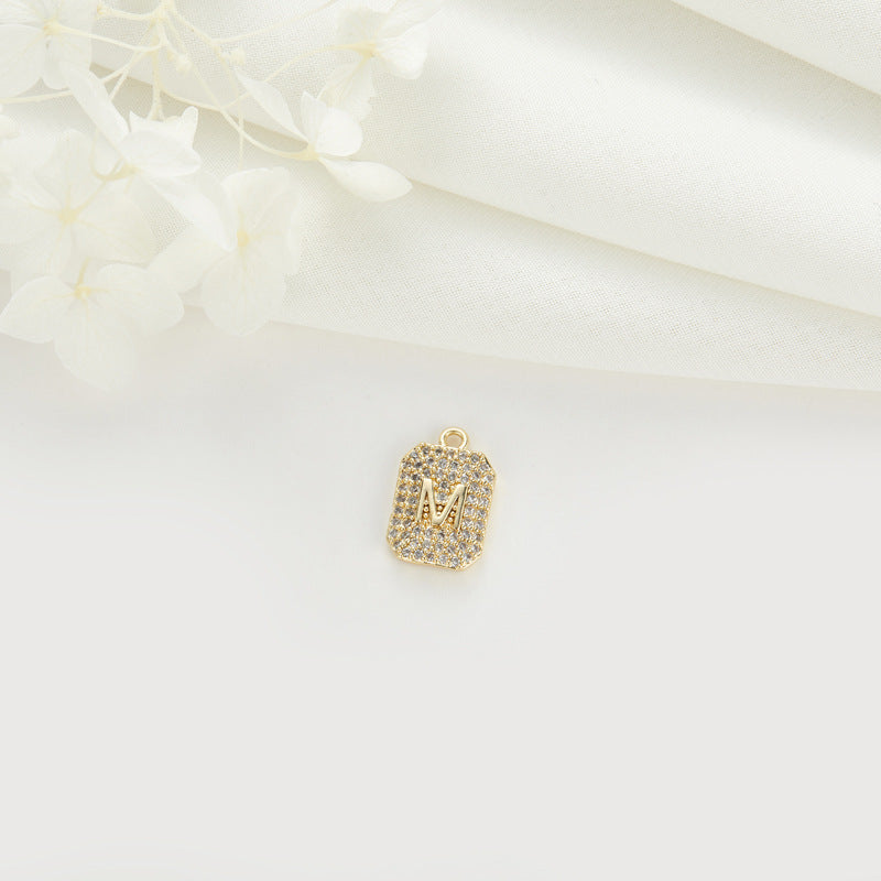 2 clés étoile de mer éléphant nœud papillon coeur cloche pendentif à breloque strass embelli 14K GF