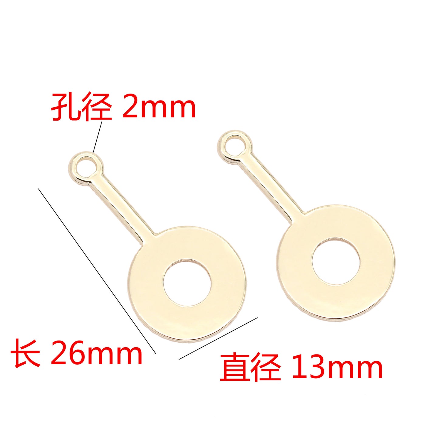 10 pendentif à breloque miroir à main rond, Base vierge, cabochon, réglage de pièce en pierre précieuse 14K GF