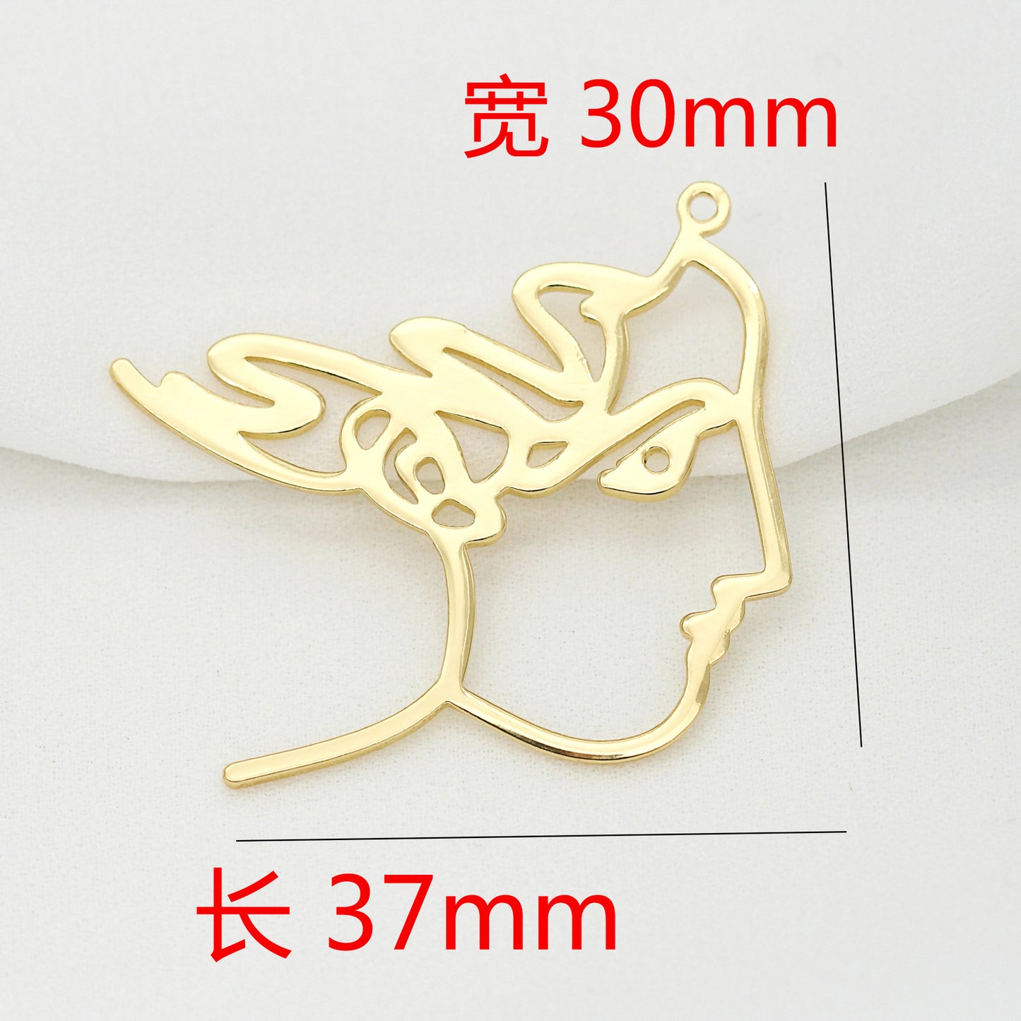 10 wunderschöne Mädchen-Kreis-Charm-Anhänger aus 14 Karat GF