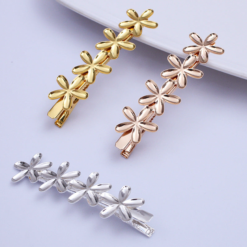 20 Glossy Multi Floral Charm Hairpin Hair Alligator Clip 18KGP