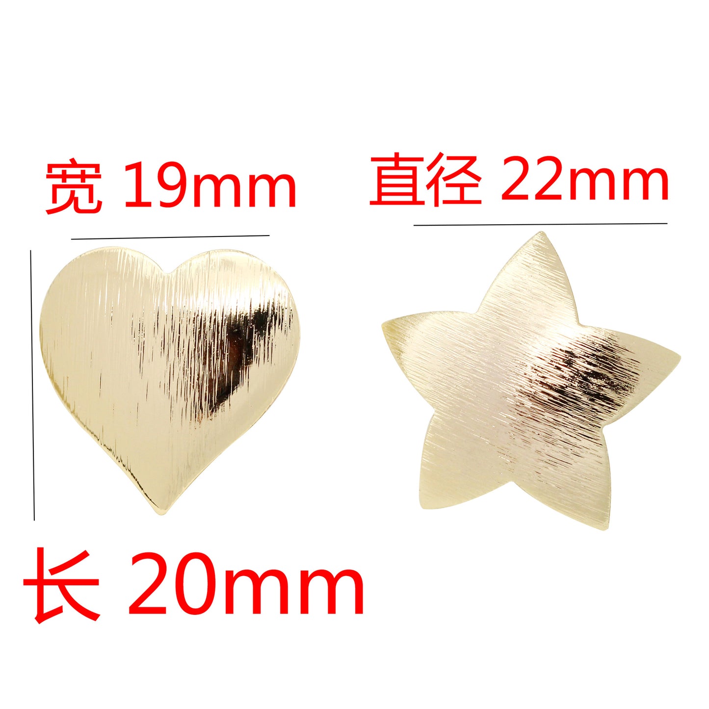 20 boucles d'oreilles courbées en forme d'étoile et de cœur givré avec boucle d'oreille 14K GF