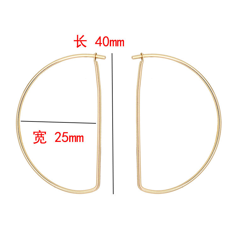 20 pendentifs à breloque demi-cercle ouvrant uni 14K GF