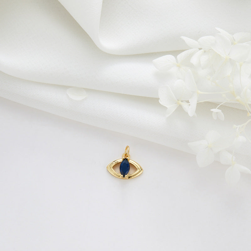 2 coeur nuage musique lune oeil serpent charme pendentif strass embelli 14K GF