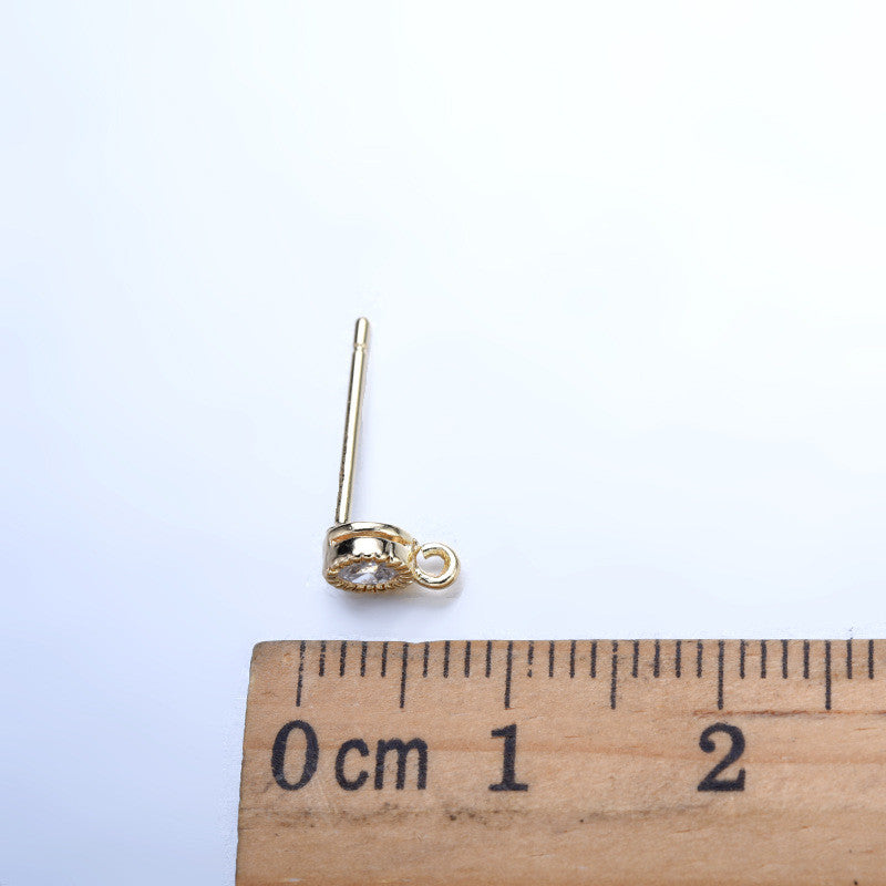 20 boucles d'oreilles en pierre ronde avec boucle strass embellie 14K GF boucle d'oreille en fil d'oreille