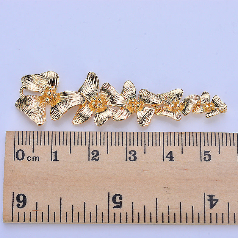 20 connecteurs de charme liés à cinq fleurs à double boucle 14K GF