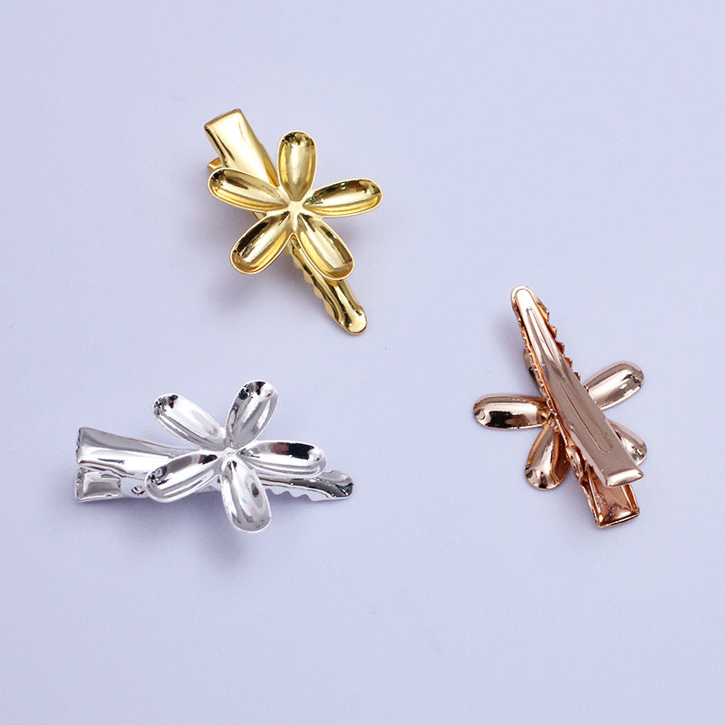 20 Glossy Multi Floral Charm Hairpin Hair Alligator Clip 18KGP