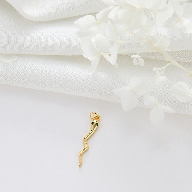 2 coeur nuage musique lune oeil serpent charme pendentif strass embelli 14K GF