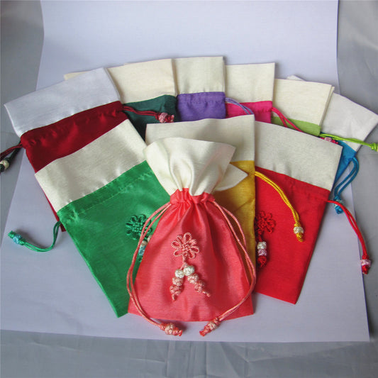 10,2 x 12,7 cm Brokat-Beutel im koreanischen Stil, Geld-Münzen-Beutel, Kordelzug, Mojo-Grab-Amulett, Rosenkranz-Beutel, traditionelle Verpackung für Schmuck, Geschenk