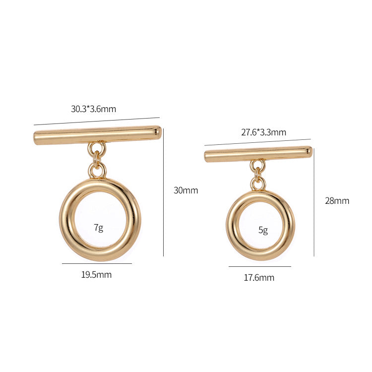 2 einfache runde Kreis-OT-Verschlüsse, 14K GF-Verschlüsse, Verbinder