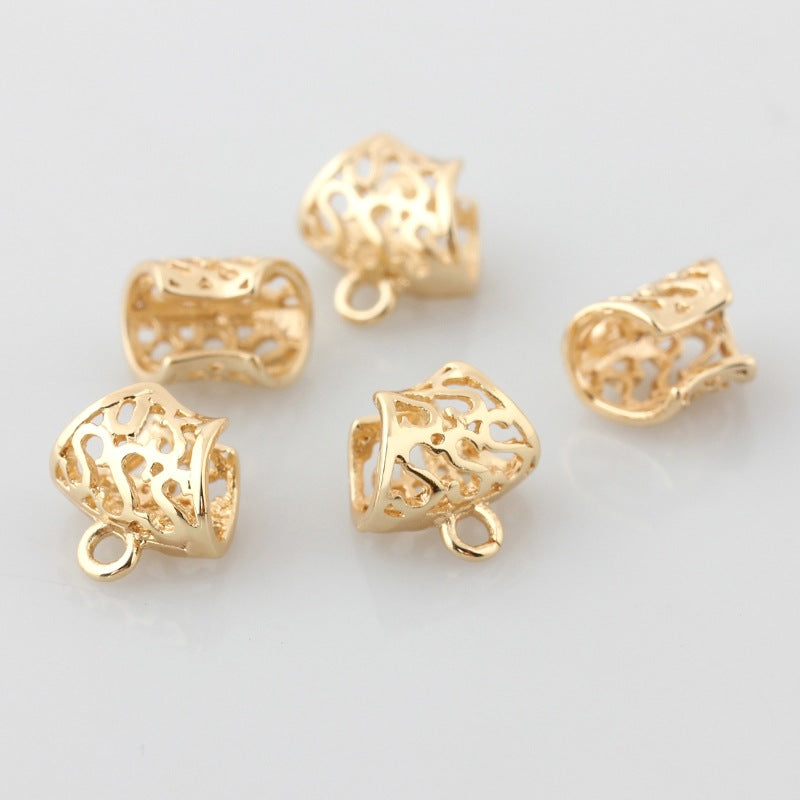 10 Hollow Pipe Charm Pendant 14K GF